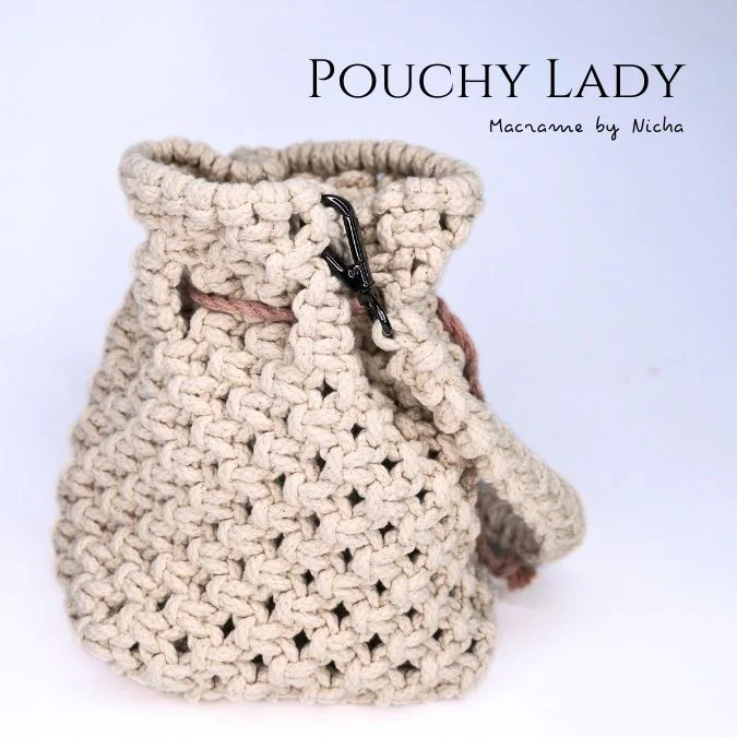POUCHY LADY - MACRAME BAG - กระเป๋ามาคราเม่ - กระเป๋าทำมือ - Image 6