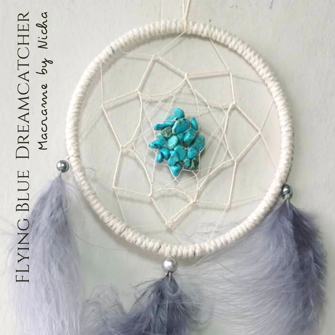 THE FLYING BLUE DREAMCATCHER - ตาข่ายดักฝันขนาดเล็ก - Image 3