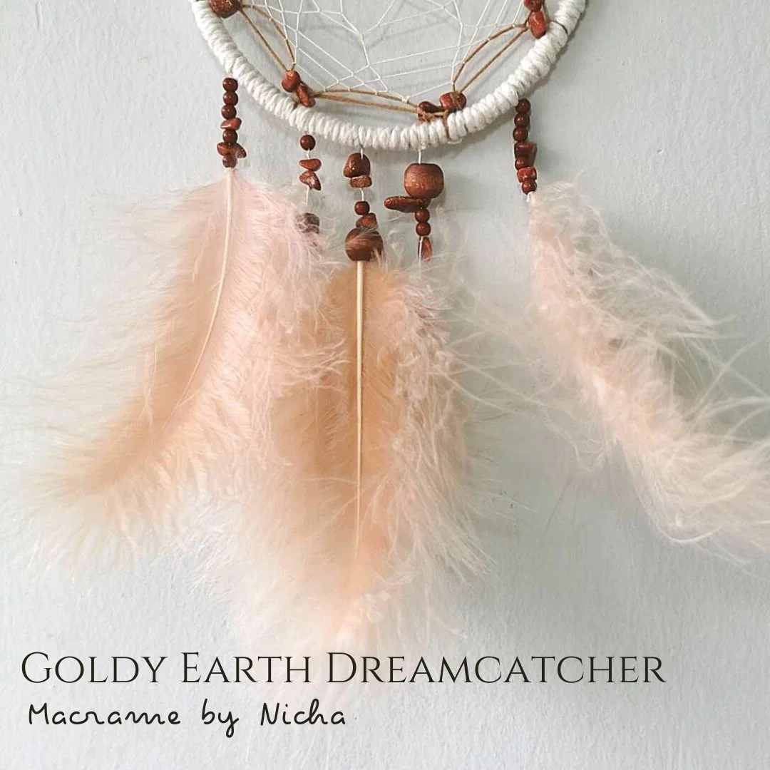 THE GOLDY EARTH DREAMCATCHER - ตาข่ายดักฝันขนาดเล็ก - Image 4