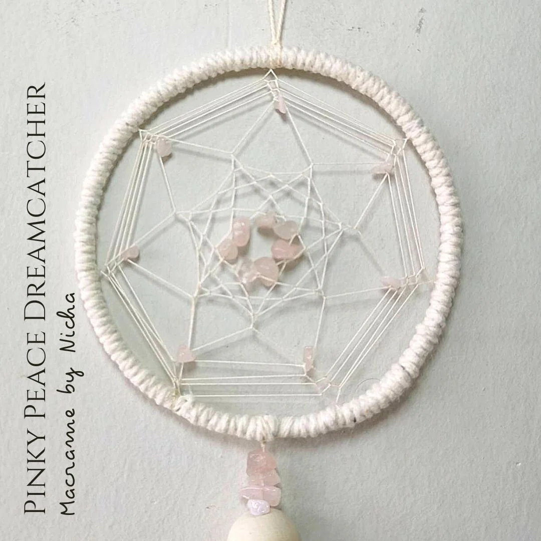 THE PINKY PEACE DREAMCATCHER - ตาข่ายดักฝันขนาดเล็ก - Image 3